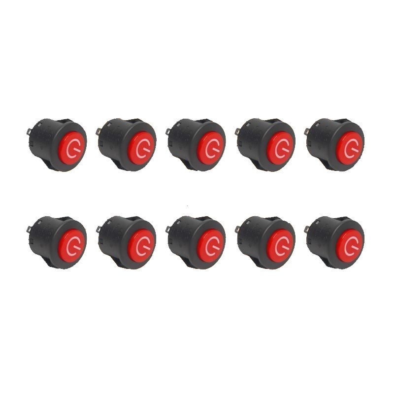 SPCO ON/OFF/ON 3 pin self lock push button switches