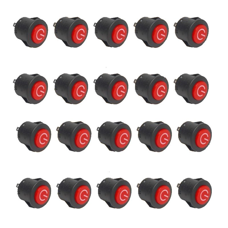 SPCO ON/OFF/ON 3 pin self lock push buttons switches pack of 100pcs