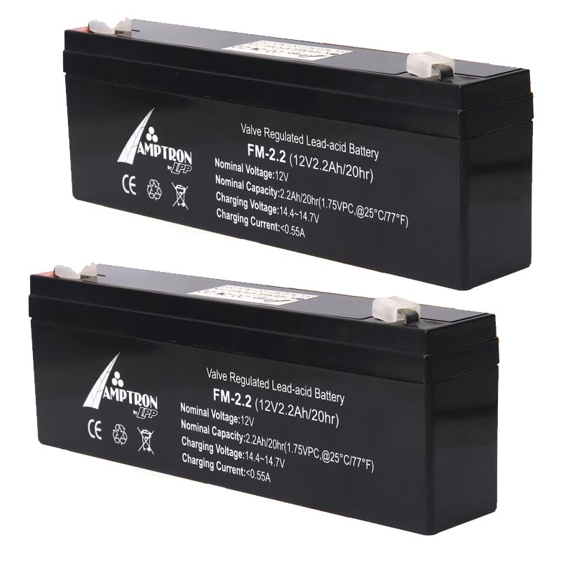 12V 2.2A Rechargeable valve regulated lead acid battery